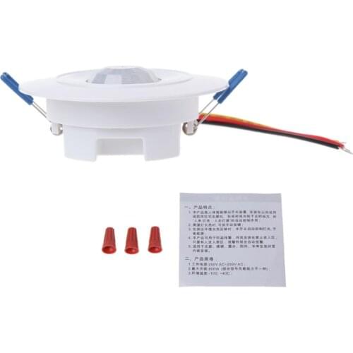 220V Infrared IR Motion Sensor Built-in Light Bulb Switch Control Detector Wall Ceiling Switches