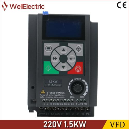 VFD inverter 0.4KW/0.75KW/1.5KW/2.2KW 220V V/F control for Motor Speed Control Frequency Inverter
