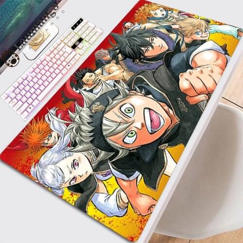 Pad Mouse Gamer Desk Mause Xxl Mousepad Anime Cute Gaming Computer PC On The Table Mausepad Mat Laptop Mat Cool Black Clover Pad