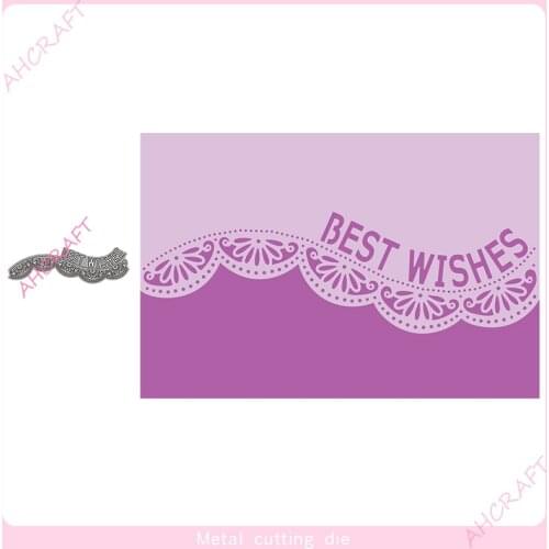 English words Lace Metal Cutting Dies for DIY Scrapbooking Photo Album Decorative Embossing Paper Card Crafts Die 2021