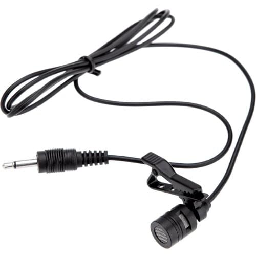 3.5mm Metal Mono Microphone Lavaliere Clip with Collar Clip for Lound Speaker Computer PC Laptop Mic with Anti-noise Function