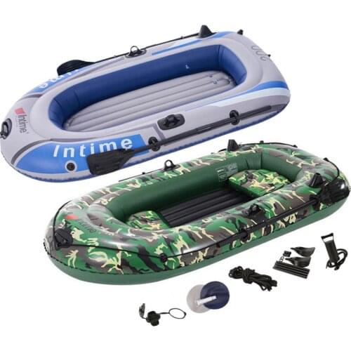 Inflatable Kayak Boat Set PVC Heavy Duty Fishing Air Kayak Canoe Set Anti-aging 2/3 Person Kayak Boat Marine Kayak For Fishing