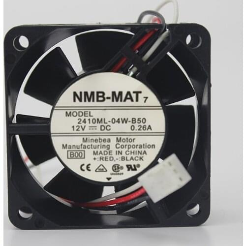 NMB-MAT 2410ML-04W-B50 B00 Server Cooling Fan DC 12V 0.26A 60x60x25mm 3-wire