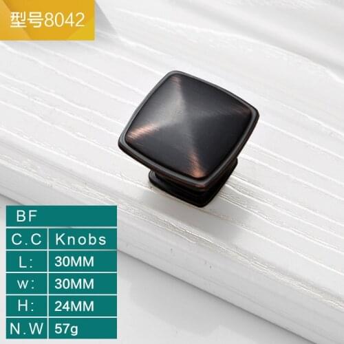 New Exquisite Cabinet USA European Black Handle Simple Black Bronze Handle Closet Drawer Cabinet Furniture Door Handle