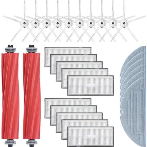For Roborock S7 T7S HEPA Accessory of Filter Detachable Rubber Main Brush/Cover Mop Cloth Side Brush Vacuum Cleaner Part