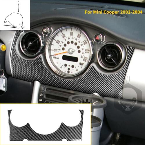 For Mini Cooper Hatch One R50 R53 2002 2003 2004 Speedometer Carbon Fiber Sticker Center Instrument Gauge Cluster Interior