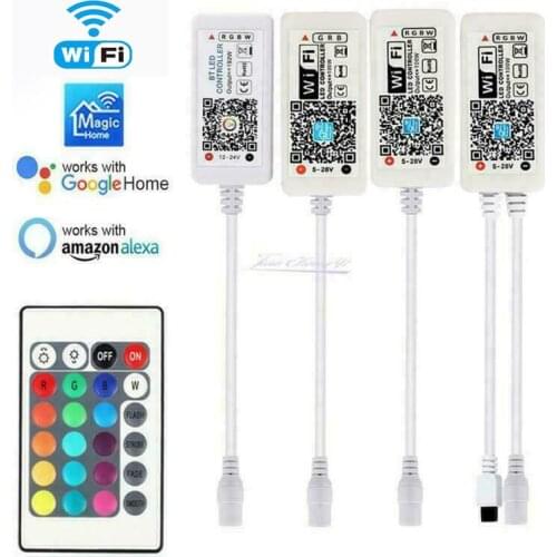 LED Strip WIFI RGB RGBW Smart Controller Android IOS APP Bluetooth-compatible Magic Home Control For 5V-24V RGB RGBW LED strip