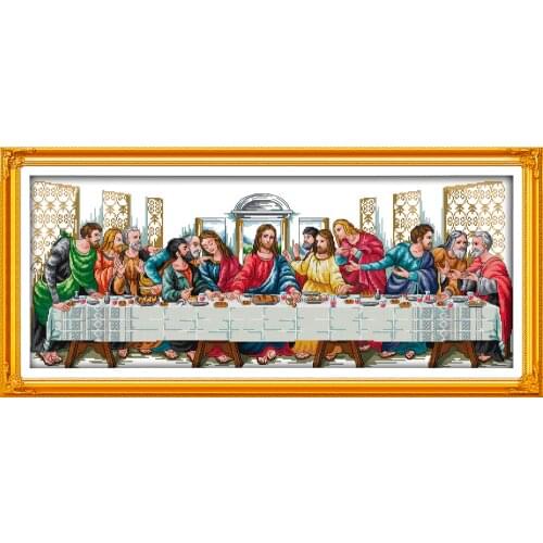 Everlasting Love Christmas The Last Supper (3) Ecological Cotton Chinese Cross Stitch Kits Counted Stamped 11CT Sales Promotion