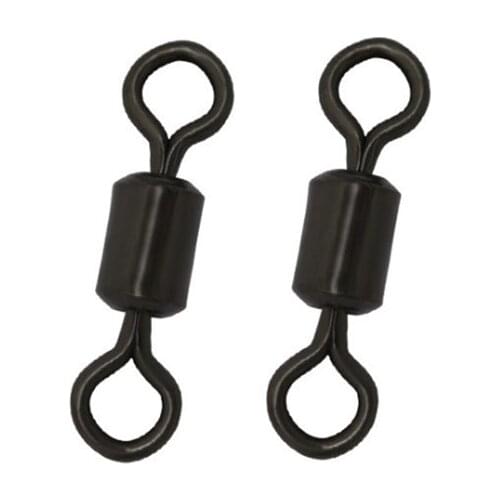 2000Pcs 4# Rolling Barrel Fishing Swivel Snap Matte Black Fishing Hook Line Connector Carp Fishing Tackle Accessories Pesca