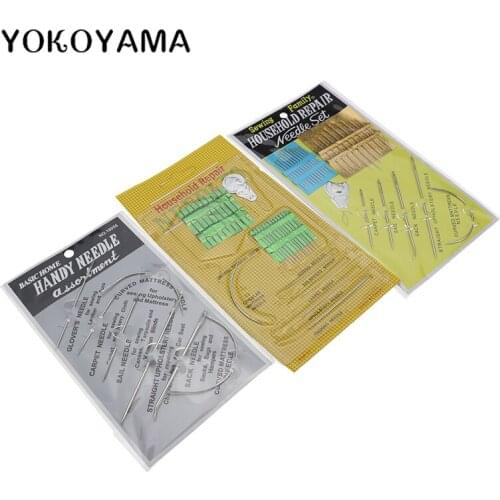YOKOYAMA 24PCS Sewing Needle Cards 7PCS Multifunctional Sew Needle Cards Rhubarb Card Gold Sewing Needle Home DIY Supplies