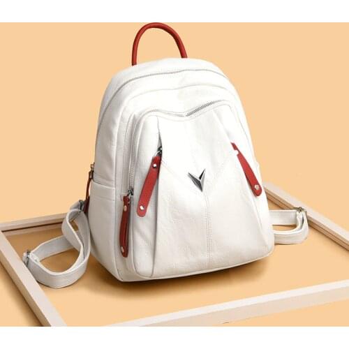 Women Backpacks High Quality Soft Leather Womens Backpacks Summer Fashion Womens Bags Large Capacity Ladies Travel Back pack