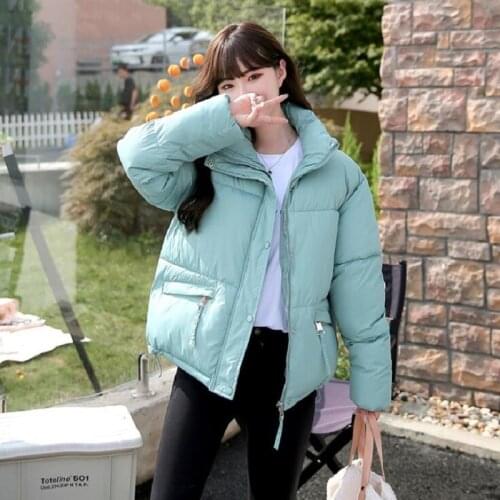 Winter Thick Casual Womans Puff Jacket Stand Collar Warm Female Cotton Padded Coat Short Style Plus Size Down Jacket for Ladies
