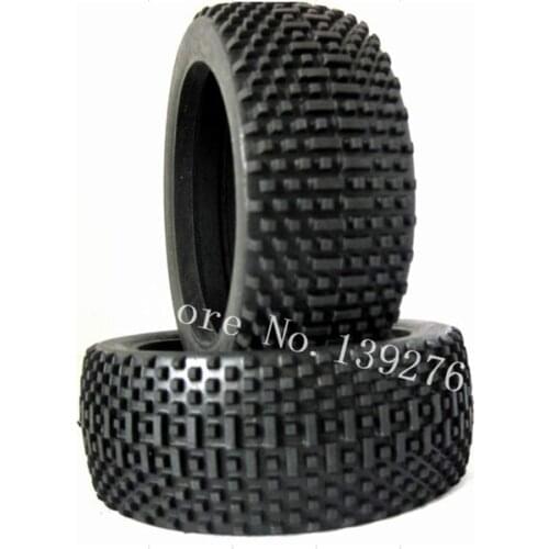 1Pair RC Buggy Remote Control Cars Rubber Tyre Tires & Wheel 112mm*43mm For 1/8 Nitro Power Baja HSP HIMOTO