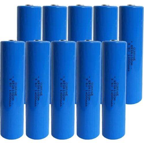 10Pcs ER 261020 ER261020M 3.6V Lithium Battery ER261020 14000mAh Li-SOCl2 High Drain Battery 261020 For water meter gas meter