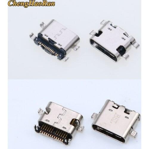 100PCS USB Type C USB3.0 24 Pin Female Socket SMD DIP PCB Connector for PCB design DIY high current fast charging