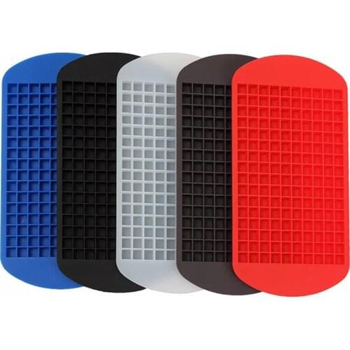 160 Grids DIY Creative Small Ice Cube Mold Square Shape Silicone Ice Tray Fruit Ice Cube Maker Bar Kitchen Accessories LX6193