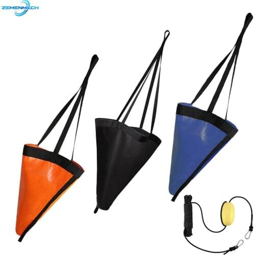 18 Inch Kayak Canoe Boat Float Marine PVC Sea Anchor Drift Anchor Drogue Drifting Brake Rowing 30ft Retrieving Tow Throw Line