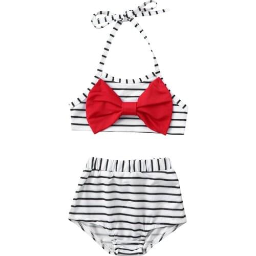 2019 new mother baby girl Swimming clothes cotton cute children girls sets 2pcs kids clothing 18months -3t