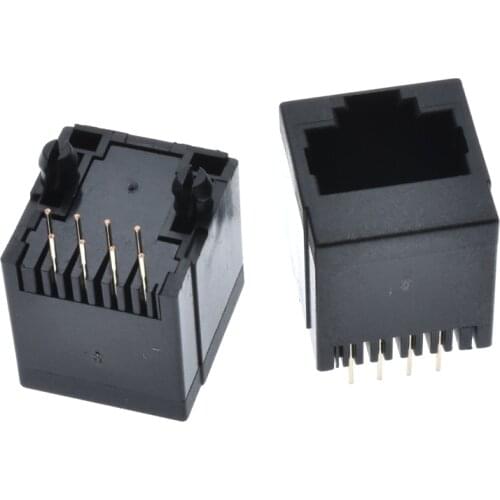 50pcs RJ45 connector vertical 52-8P8C female plastic cable outlet plastic socket RJ45 socket 180