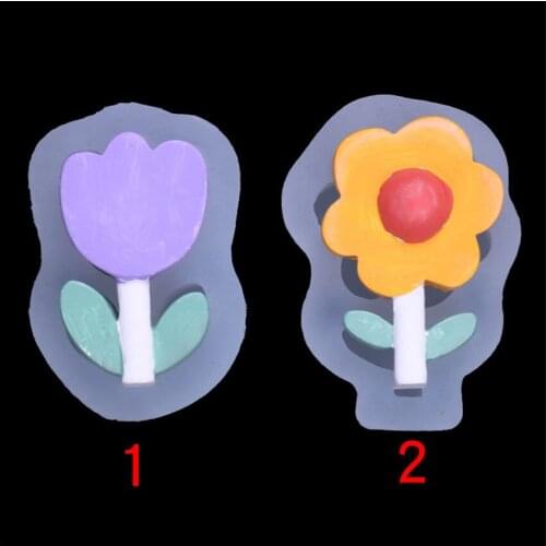 6*4*1.5CM DIY Sugar Craft Cake Vintage Cartoon Flowers Silicone Mold Fondant Mold Cake Decorating Tools Gum Paste Mold