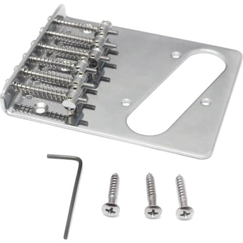 Vintage Style 6 Strings Saddle Top Loader Bridge for Tele Telecaster Style Electric Guitar Parts Replacement