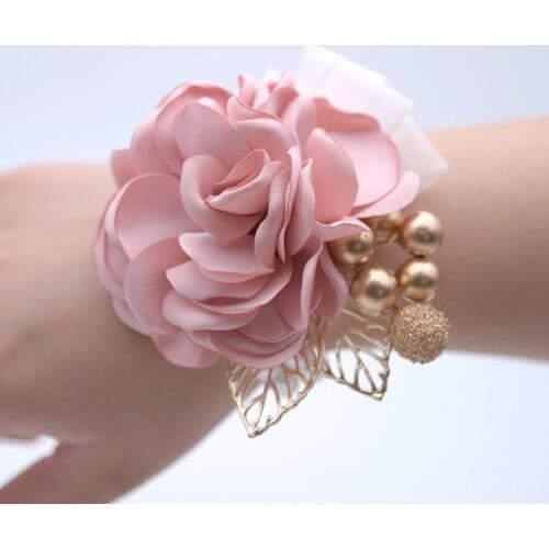 Wrist/Corsage Bridesmaid Hand Flowers Bracelet Bride Flowers for Wedding Dancing Party Decor Bridal Prom Decor
