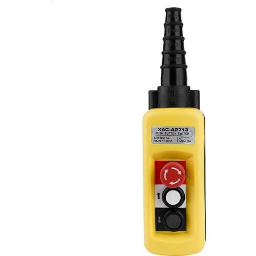 Crane Chain Hoist Push Button Switch Lifting Pendant Controller with Emergency Stop