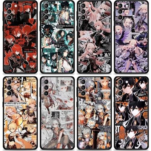 Genshin Impact Cellphone Case For Samsung Galaxy S20 FE S21 Ultra S9 S10 Plus Lite S10e Coque Cover Capa Bag