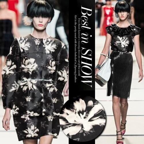 CNUM SO033 100% Natural Silk Organza/ Snow Lotus in Darkness/ Silk Fabric Semitransparent/ Width 1.48yd Thickness 14mm