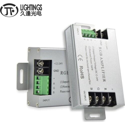 DC12V-24V 30A 360W Aluminum RGB Led Amplifier controller 360W RGB Amplifier For RGB SMD 5050 3528 RGB LED Strip light
