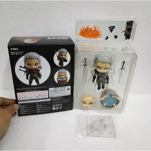 10CM Witcher-ed 3 Wild Hunt 907 Geralt White Wolf Geralt PVC Action Figure Toy Doll Christmas Birthday Gift
