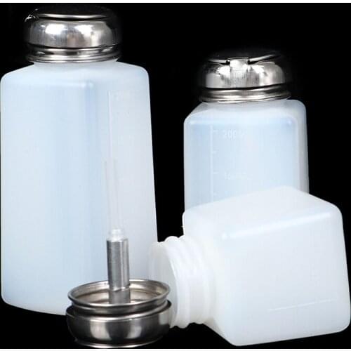 Empty 100/200/250ml Pump Dispenser Nail Polish Remover Bottle Liquid UV Gel Polish Nail Art Clean Acetone Bottles