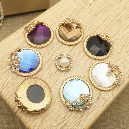 Hot Sale free shipping wholesale 20pcs Wedding diamond Button rhinestones Button DIY hair garment Accessories YF70