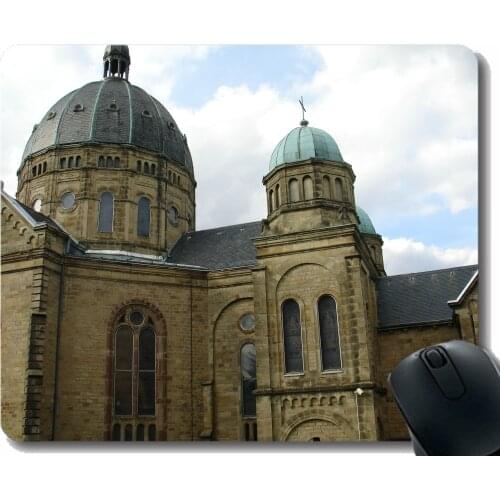 Gaming Mouse Pad Custom,Saint Avold Basilique Notre Dame Mouse Pad Stitched Border
