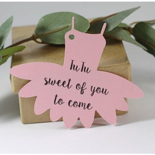 Custom Ballerina Party Tags-Customised Thank You Tags - White and Pink Gift Tags-Design Ballet Party Favor Tags-Girls Birthday