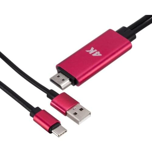 Type-C to HDMI Converter 4K 30Hz HD External Video Graphics Extend Cable Adapter 3.1 USB C to HDMI Cable for Macbook HDTV