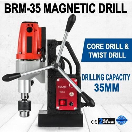 BRM35 Magnetic Drilling Machine Mag Drill 35mm 50mm Depth Core Drills