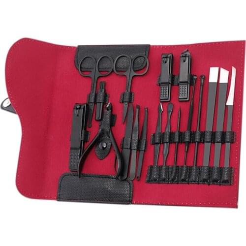 Manicure Set Professional Pedicure Kit Nail Care Tools - 18 in 1 Stainless Steel Nail Clippers Tools - Grooming Kit