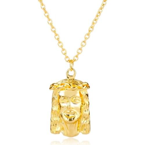 Trendy Jewelry Jesus Piece Necklace Men Women Link Chain Pendant & Necklaces
