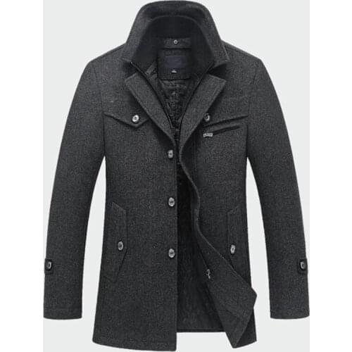 Mens Thick Jackets Mens Casual Warm Outerwear Jacket and Coat Male Peacoat Men Clothes Drop Shipping