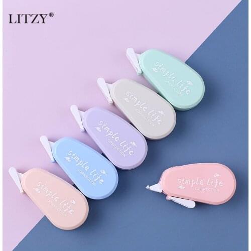 LITZY 6pcs Mini Correction Tape Set Cute Student Study Stationery School Transparent Correction Tool Cute Stationery Supplies