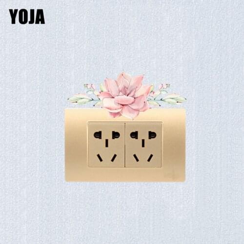 YOJA Pastoral Lovely Gorgeous PVC Switch Sticker Personalized Cartoon Style Wall Decal 15SS0174