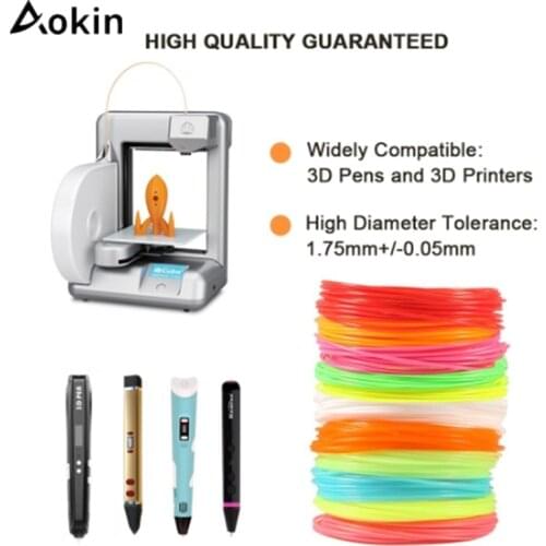 5Meter PLA 1.75mm Filament Printing Materials Plastic For 3D Printer Extruder Pen Accessories Black White Red Colorful Rainbow