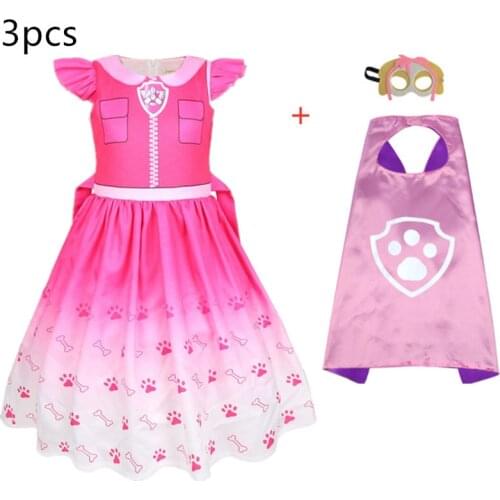 New Kids Carnival Clothing Children Patrol dogs Marshall Chase Skye Cosplay Costume Girl Halloween Party Role Play vestido