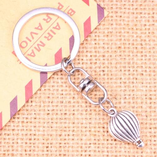 New Fashion Keychain 21x13mm hot air balloon Pendants DIY Men Jewelry Car Key Chain Ring Holder Souvenir For Gift
