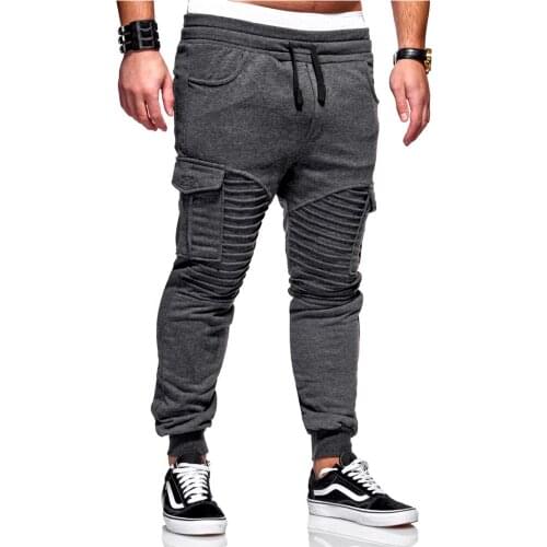 New Gray Jogging Pants Striped Running Pants Men Sport Pencil Pants Men Soft Bodybuilding Joggers Trousers Running Tights A619