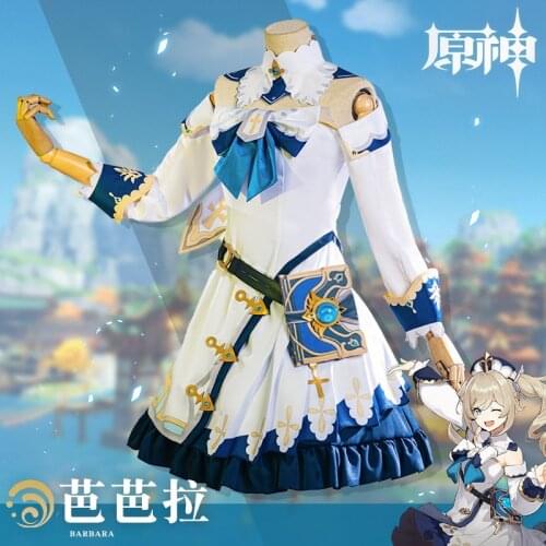 The original Barbara cos god take royal elder sister princess dress full five star game suits cosplay female clothing