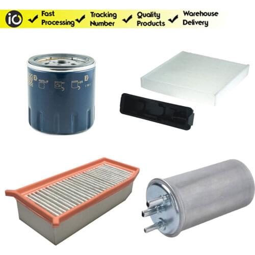Original Service Maintenance Filter Set for Dacia Duster 1.5 Euro 4 Engine (Oil-Fuel-Air-Pollen Filter)