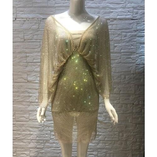 Sexy Strapless glittering dress womens dress early autumn 2020 new Korean close waist show thin tight temperament bag hip skirt