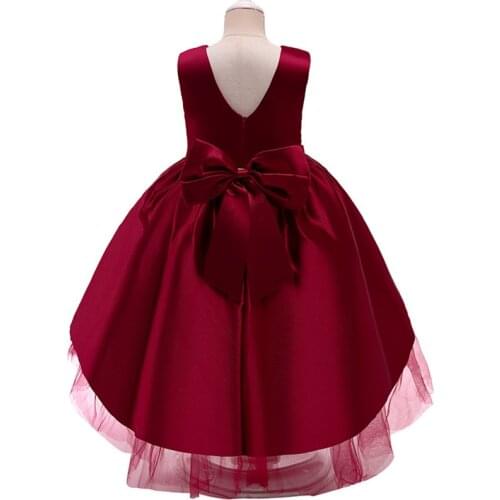 New 2021 Kids Evening DressesSatin Mermaid Dress For Children Costume Beads Party Dress Girl Infant Vestido Ceremony 3-10 Years